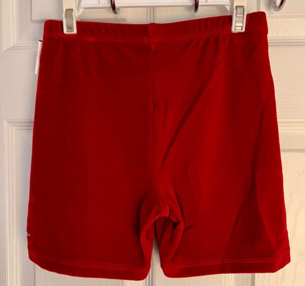 GK ELITE CHEER MINI ADULT MEDIUM RED VELVET GYM DANCE WORKOUT SHORTS Sz AM NWT! - Image 6