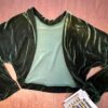 GK ICE SKATE DANCE GIRLS LARGE EVERGREEN VELVET LGSLV SHRUG JACKET SZ CHILD L - Image 5