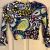 GK BOLERO FIGURE SKATE CHILD MEDIUM 3/4 SLEEVE MULTI-COLOR GLITTLER JACKET Sz M - Image 3