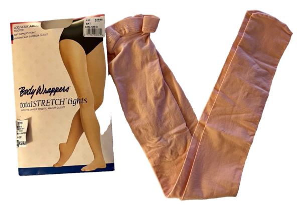 BODY WRAPPERS ADULT TOTAL STRETCH FOOTED DANCE SOFT STRETCH BALLET PK TIGHTS S-M - Image 7