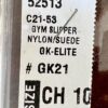 GK Elite GK21 CHILD SIZE 10 SHOE NYLON/SUEDE SOLE GYMNASTIC DANCE SLIPPERS WHITE - Image 4