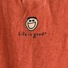 LIFE IS GOOD Men's Large CHILL OUT Graphics Faded Red Short Sleeve T Shirt EUC! - Image 4
