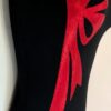 GK RED BOW FOIL ADULT X-SMALL BLACK N/S GYMNASTIC DANCE TANK LEOTARD AXS NWT! - Image 3