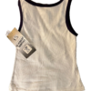 GK FUN TANK PJ TOP GIRLS SMALL â€˜DANCE GIRLâ€™ WHITE COTTON RIBBED BLACK TRIM SZ S - Image 9