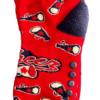 GK CHEER FUN LADIES 9-11 SLIPPER SOCKS GRIPS RED WHITE BLUE CHEER GRAPHIC 9-11