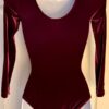 GK LgSLV LADIES SMALL CLASSIC SOLID PLUM VELVET GYMNASTS DANCE LEOTARD Sz AS - Image 4