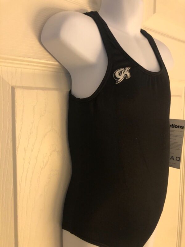 GK COMPETITION SHIRT SINGLET CHILD SMALL BLACK N/S TRADITIONAL LEG CUT Sz CS NWT - Image 3