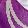 GK LgS PURPLE FOIL ADULT SMALL SILVER METALLIC GYMNAST DANCE CHEER LEOTARD Sz AS - Image 2