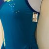 GK ICE FIGURE SKATE ADULT SMALL ROYAL WRAP FRONT VELVET FLOWER JA DRESS Sz AS - Image 5