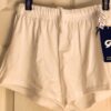 GK MENS X-SMALL #1817 COMPETITION SHORTS WHITE N/S GYMNASTIC RUNNING GYM AXS NWT