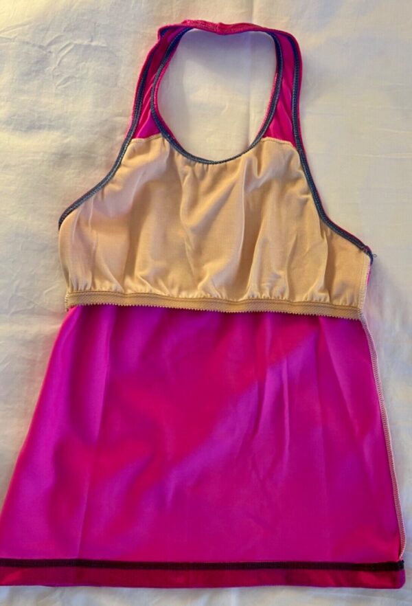 GK DANCE CHEER LADIES SMALL PINK MYSTIQUE HOLOGRAM HALTER TOP Sz AS NWT - Image 6