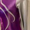 GK LgS PURPLE FOIL ADULT SMALL SILVER METALLIC GYMNAST DANCE CHEER LEOTARD Sz AS - Image 5