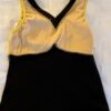 GK DANCE CHEER LADIES SMALL GOLD SPARKLE BLACK DRY TECH V-NECK PERFORM TOP Sz AS - Image 7