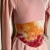 GK PINK VELVET CHILD SMALL LgSLV PINK SERPENTINE TIE-DYE FIGURE SKATE DRESS CS - Image 2
