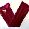 GK DANCE JAZZ LADIES SMALL PINK/PLUM VELVET FOLDING WAIST FLARE PANTS Sz AS NWT