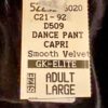 GK ELITE DANCE LADIES LARGE BLACK SMOOTH VELVET CUFFED CAPRI Sz AL NWT! - Image 6