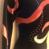 GK LgSLV LADIES SMALL BLUE VELVET FOIL FIREWORKS JA GYMNAST DANCE LEOTARD Sz AS - Image 3