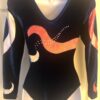 GK LgSLV LADIES SMALL BLUE VELVET FOIL FIREWORKS JA GYMNAST DANCE LEOTARD Sz AS - Image 7
