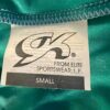 GK LADIES X-SMALL  LgSLV GREEN VELVET BLUE FOIL GYMNASTICS DANCE LEOTARD SZ XS - Image 9