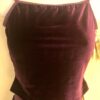 GK DANCE JAZZ LADIES LARGE PURPLE VELVET X-BACK FOIL STRAPS CAMISOLE TOP Sz AL