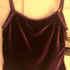 GK DANCE JAZZ LADIES LARGE PURPLE VELVET X-BACK FOIL STRAPS CAMISOLE TOP Sz AL - Image 6