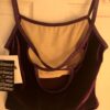 GK DANCE JAZZ LADIES LARGE PURPLE VELVET X-BACK FOIL STRAPS CAMISOLE TOP Sz AL - Image 7