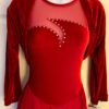 GK ICE SKATE DANCE LADIES MEDIUM RICH RED VELVET LGSLV SHRUG JACKET SZ M NWT!
