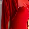 GK ICE SKATE DANCE LADIES MEDIUM RICH RED VELVET LGSLV SHRUG JACKET SZ M NWT! - Image 2