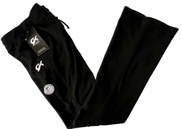 GK WARM UP JUNIOR SMALL BLACK COTTON/POLY GYM DANCE CHEER SPORT PANTS SZ J(2-4) - Image 12