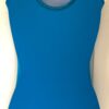 GK TURQUOISE FOIL ADULT X-SMALL CRISSCROSS SILVER GYMNASTIC TANK LEOTARD AXS NWT - Image 3