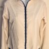 GK WARM UP JACKET LADIES X-SMALL WHITE VELVET FRONT CRYSTAL ZIP DANCE SKATE XS