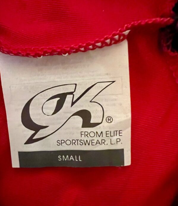 GK FIGURE SKATE LADIES X-SMALL 3/4 SLV NYLON/STRETCH RED TOP BLACK PANT SET XS - Image 8