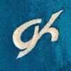 GK TURQUOISE FOIL ADULT X-SMALL CRISSCROSS SILVER GYMNASTIC TANK LEOTARD AXS NWT - Image 6