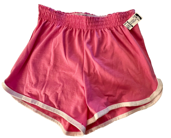 GK PINK BOXER SHORTS ADULT X-SMALL COTTON/POLY WHITE TRIM CASUAL WORKOUT SZ XS