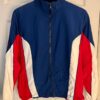 GK WARM UP JACKET ADULT SMALL NAVY RED WHITE SUPPLEX NYLON GYMNASTICS CHEER Sz S