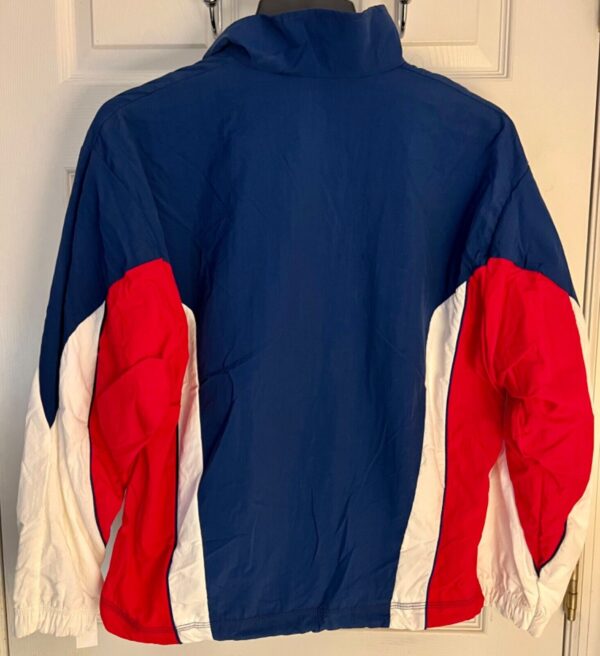 GK WARM UP JACKET ADULT SMALL NAVY RED WHITE SUPPLEX NYLON GYMNASTICS CHEER Sz S - Image 4