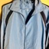 GK WARM UP JACKET ADULT LARGE ROYAL SUPPLEX NAVY WHITE PERFORMANCE FIT AL NWT!