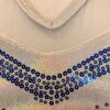 ALY RAISMAN WHITE OPAL ADULT SMALL ROYAL RED SEQ GYMNASTIC DANCE TANK LEOTARD AS - Image 2