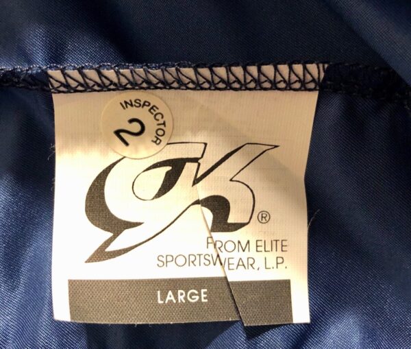 GK WARM UP JACKET ADULT LARGE ROYAL SUPPLEX NAVY WHITE PERFORMANCE FIT AL NWT! - Image 5