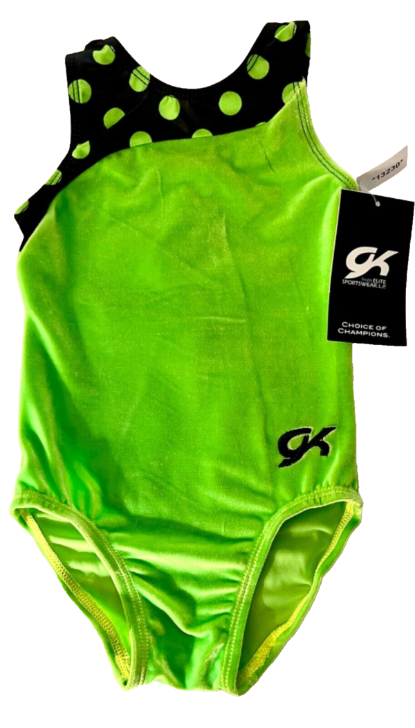 GK GREEN CHILD X-SMALL CLASSIC VELVET BALLET DANCE GYMNASTICS TANK LEOTARD SZ XS - Image 8