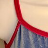 GK DANCE JAZZ TOP ADULT SMALL BLUE VELVET PINK X-BACK STRAPS CAMISOLE Sz AS NWT! - Image 2