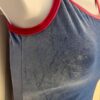 GK DANCE JAZZ TOP ADULT SMALL BLUE VELVET PINK X-BACK STRAPS CAMISOLE Sz AS NWT! - Image 3