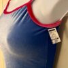 GK DANCE JAZZ TOP ADULT SMALL BLUE VELVET PINK X-BACK STRAPS CAMISOLE Sz AS NWT! - Image 4