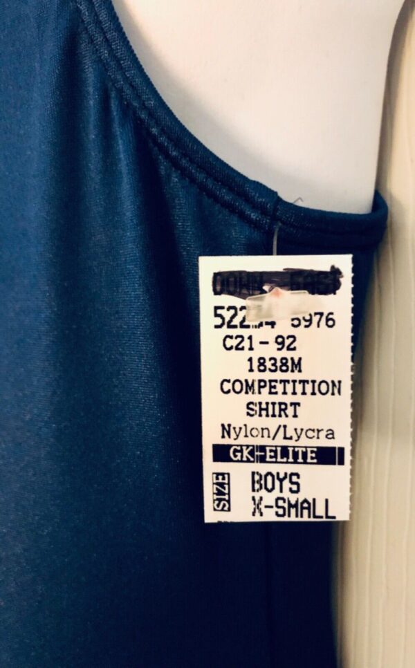 GK COMPETITION SHIRT SINGLET CHILD X-SMALL NAVY N/S TRADITIONAL LEG CUT Sz CXS - Image 6