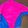 GK WARM UP ADULT X-SMALL PINK BLUE CRINKLE NYLON GYMNASTIC CHEER JACKET/PANT SET - Image 6
