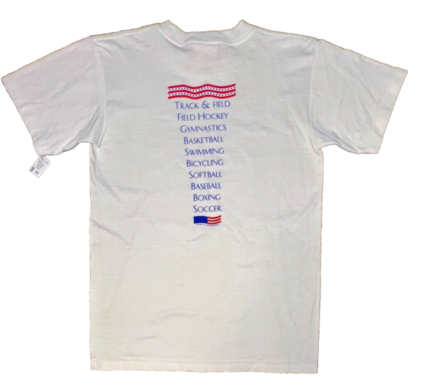 THE AUSSIE T CO "AMERICAN FLAG" GRAPHIC ADULT SMALL SSLV WHITE COTTON T-SHIRT S - Image 4