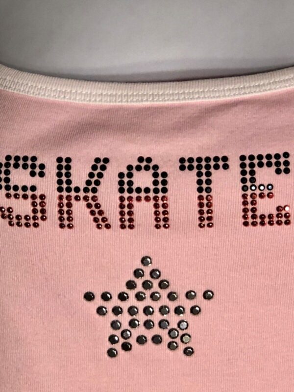 GK CAMISOLE TOP ADULT LARGE PINK COTTON METAL JA â€œSKATEâ€ GRAPHICS AL NWT! - Image 3