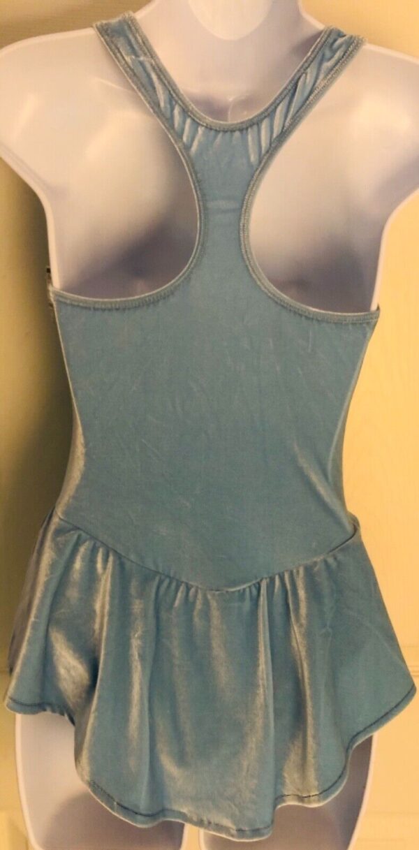 GK ICE SKATE LIGHT BLUE VELVET LADIES SMALL SLVLS RACERBACK TANK DRESS Sz AS NWT - Image 6