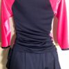GK ELITE ADULT X-SMALL 3/4 SLV 2PC ICE FIGURE SKATE SET PINK VELVET NAVY N/S AXS - Image 3