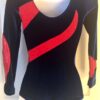 GK LgSLV LADIES SMALL ROYAL VELVET RED FOIL GYMNASTICS DANCE LEOTARD Sz AS NWT! - Image 5